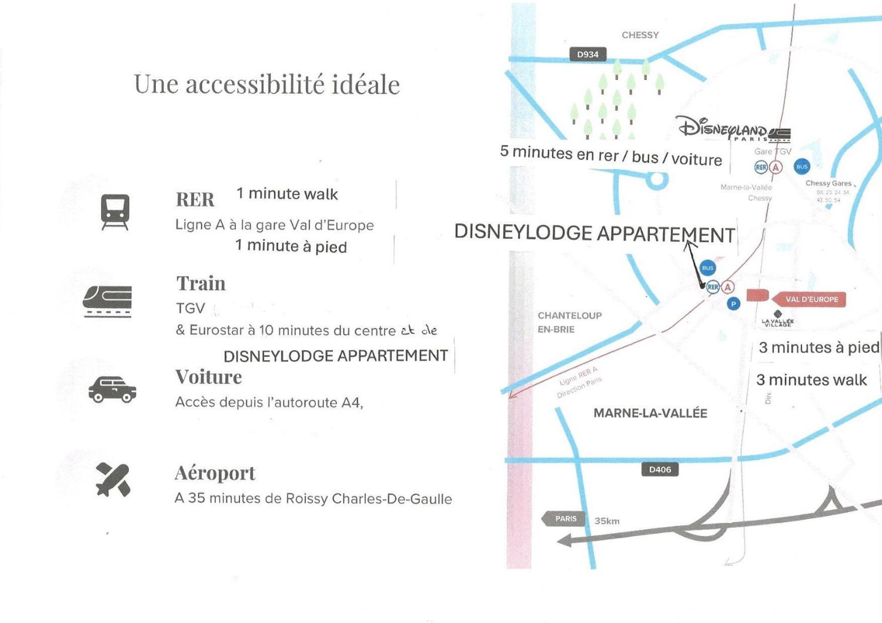 Disney 3 Mn, 14 People , 4 Bedrooms, 2 Parkings Prives Chessy  Dış mekan fotoğraf